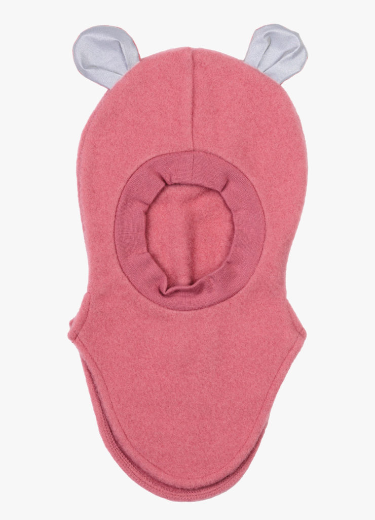 Rosa balaclava med ører til barn